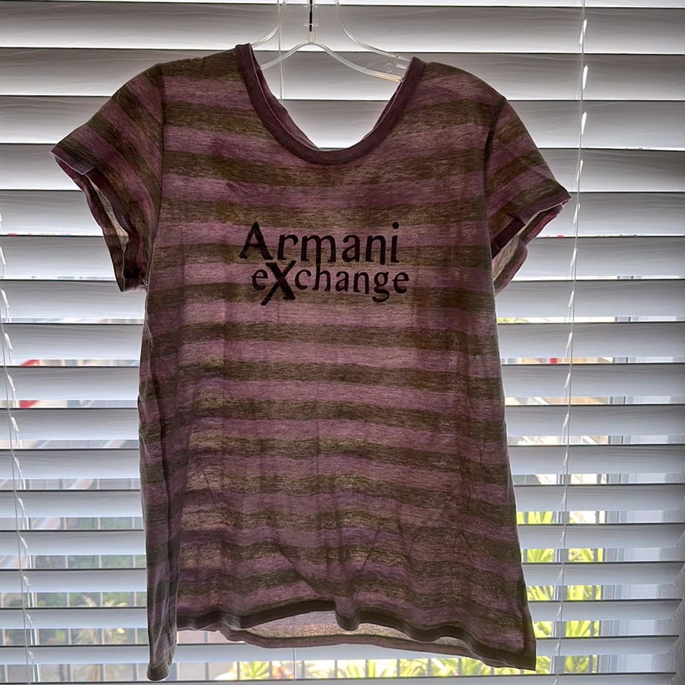 Brand: Armani Exchange Color: Purple with Grey